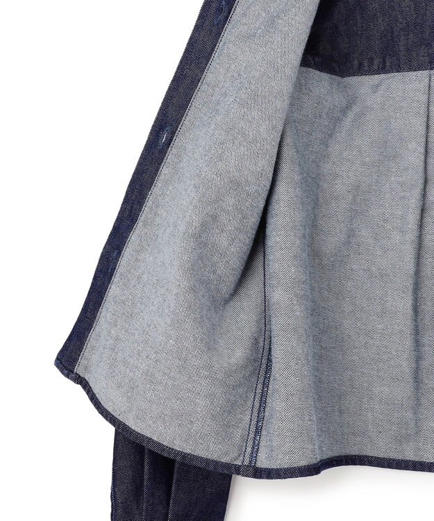 NAVE 【ReNave・セットアップ可/洗える】マーセライズデニムシャツ ネイビー系