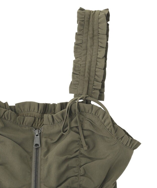 earth music&ecology ペプラムビスチェ Khaki