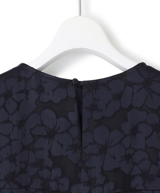 23区 L 【APPLAUDIR】フラワーサテンオパール ドレス ネイビー系