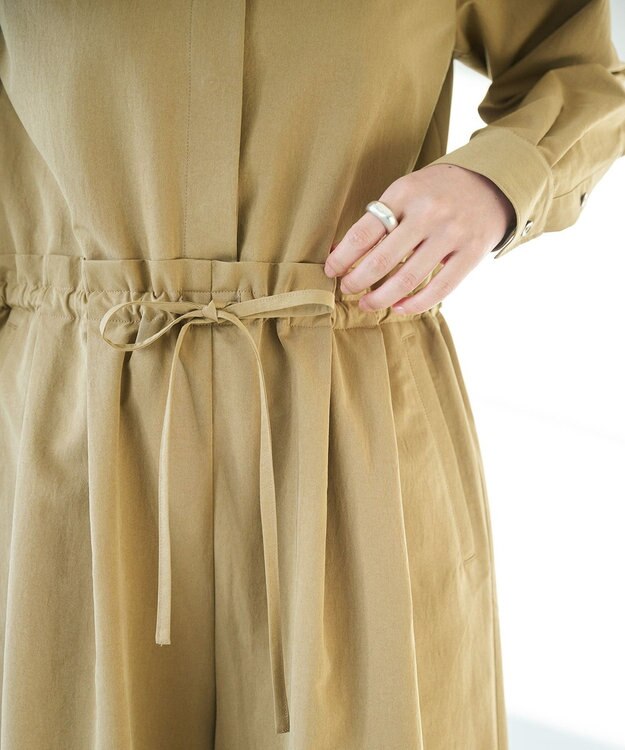 #Newans スクエアネックジャンプスーツ キャメル