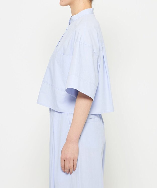 uncrave カラータイプライター ショートシャツ サックス