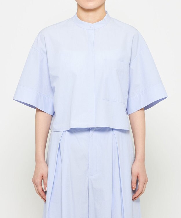 uncrave カラータイプライター ショートシャツ サックス