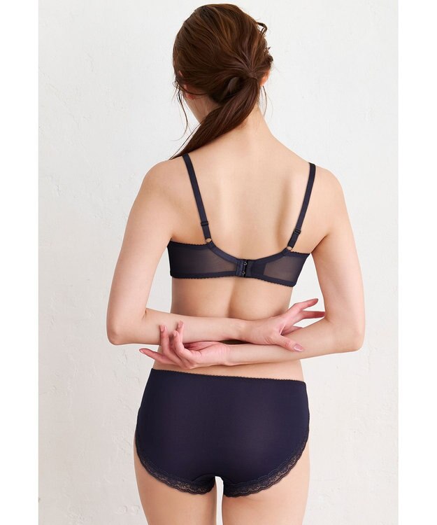WACOAL ブラジャー 【リボンブラ 脇すっきり】 脇高設計 着やせシルエット 動いても谷間キープ レディース BXB423 /ワコール コン