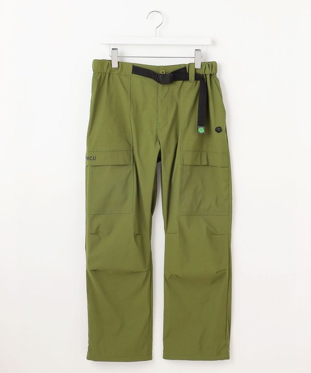 PW CIRCULUS 【撥水加工/ ストレッチ】【MEN】ベルト付 ワイドカーゴパンツ ゴルフ カーキ系