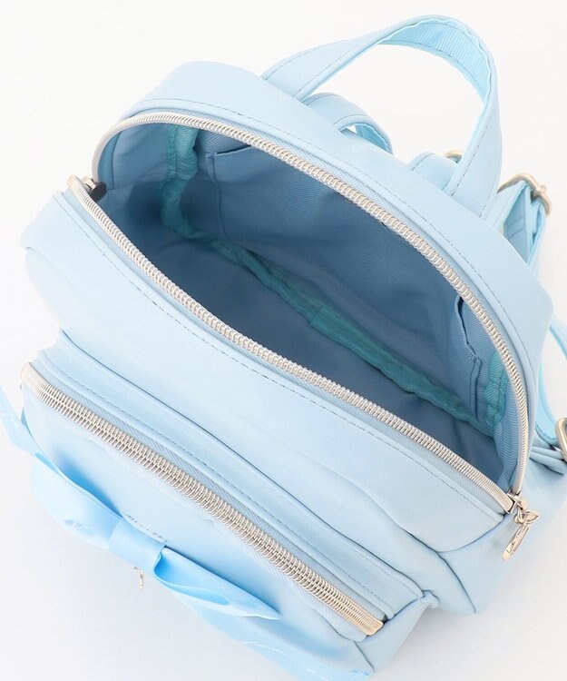 ANY KIDS リボン 合皮 リュックサック サックスブルー