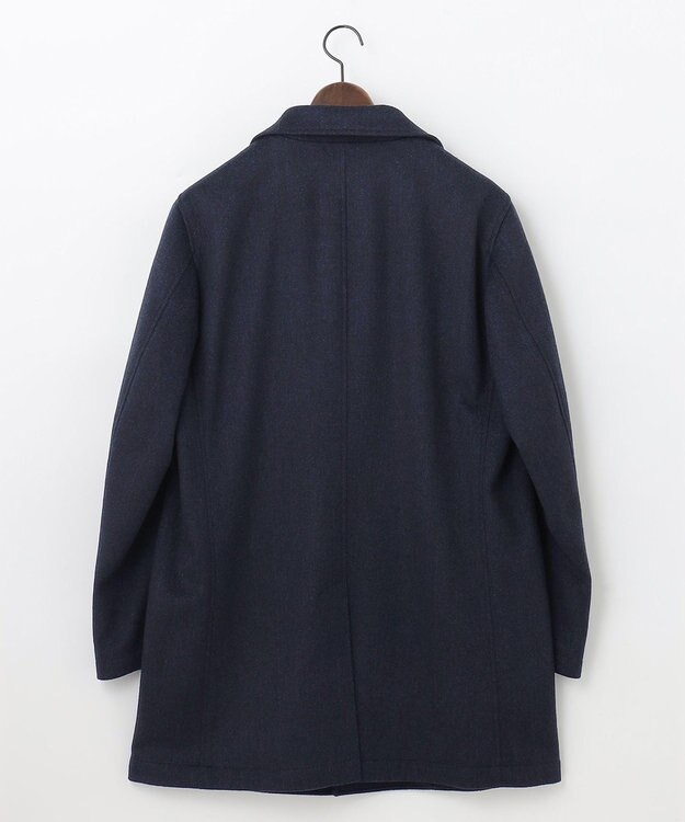 JOSEPH ABBOUD 【ソフト/軽量/JAPANファブリック】 アンゴラウールビーバー ステンカラー コート ネイビー系