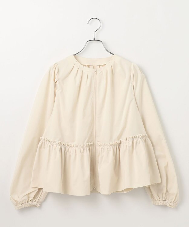 #Newans 撥水加工/UVカット機能付きペプラムライトブルゾン オフ