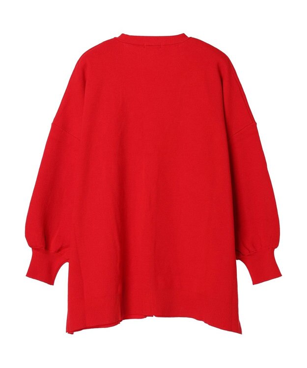 CRAFT STANDARD BOUTIQUE ＶネックＢＩＧシルエットカーディガン Red