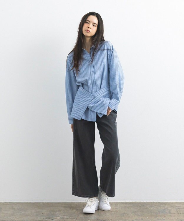 CRAFT STANDARD BOUTIQUE ストレートワイドデニムパンツ Gray