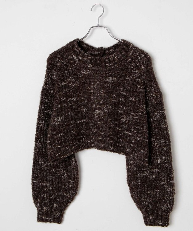 WEGO ミックスブークレ2WAYカーディガン ブラウン