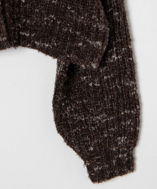 WEGO ミックスブークレ2WAYカーディガン ブラウン