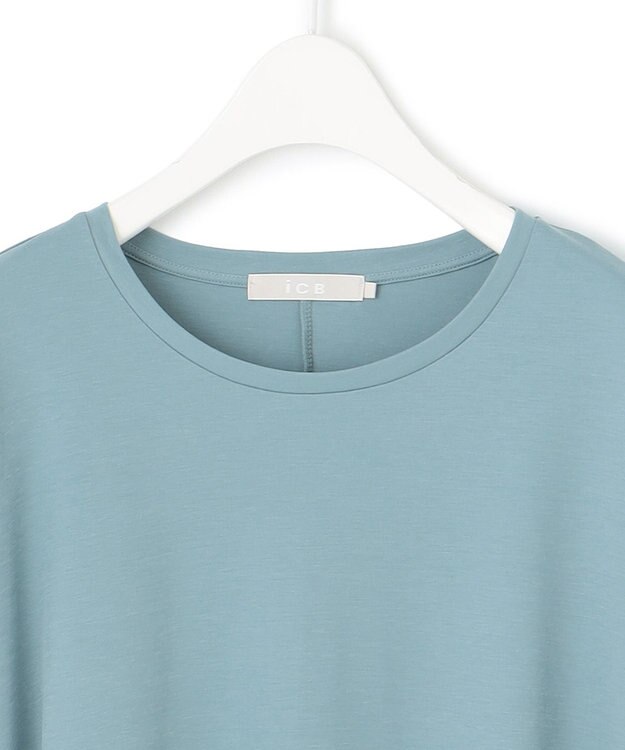 ICB L 【接触冷感・洗える】グレースジャージー デザインプルオーバー カデットブルー系