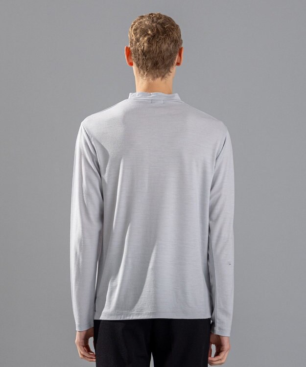 JOSEPH HOMME クリアウールジャージー　モックネック ライトグレー系