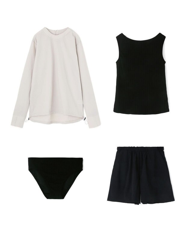 San-ai Resort（三愛水着楽園） 【WEB限定】ラッシュガード付き4点セット水着 9号11号13号【BeachQueen(ビーチクイーン）】 ベージュ