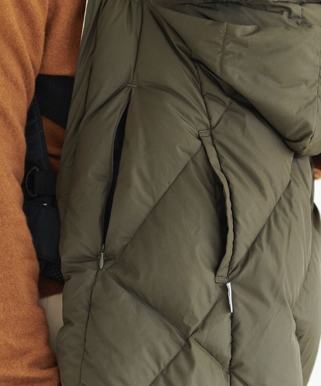 KWD 【簡易ギフト包装・日本製】BABY DOWN CAPE グリーンダウン ベビーダウンケープ カーキ