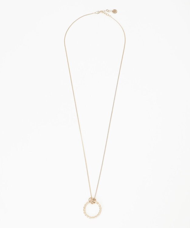 J.PRESS LADIES ツイストサークル ワントップ ネックレス ゴールド系