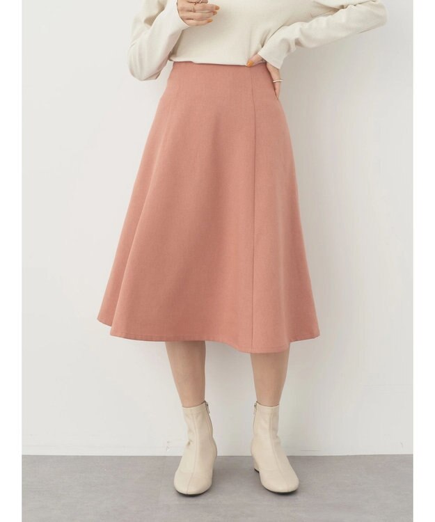 earth music&ecology すきな丈フレアスカート Pink