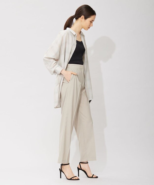 ICB 【洗える】シアーチェック シャツ トープ系