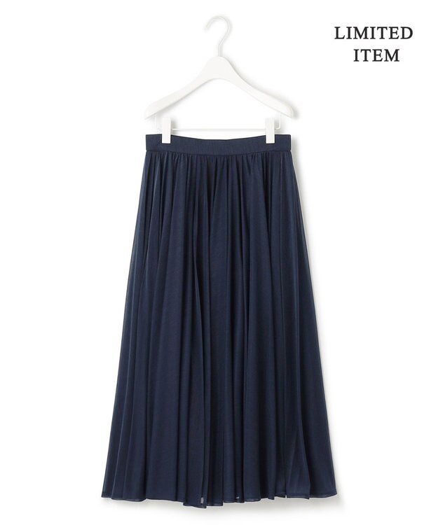 ICB 【WEB限定・洗える】SheerGloss スカート ネイビー系