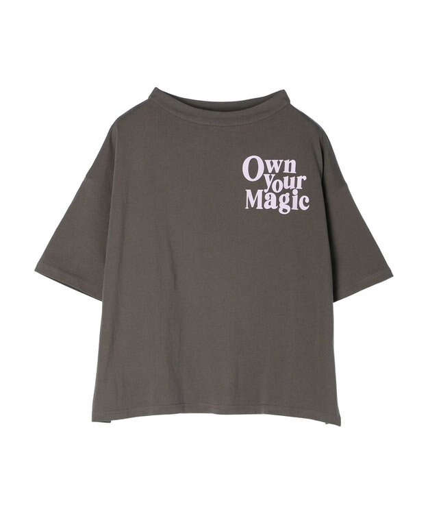 CRAFT STANDARD BOUTIQUE シルケット天竺　ロゴＰＴボトルネックＰＯ　５／Ｓ Charcoal Gray