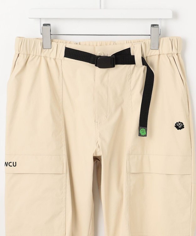 PW CIRCULUS 【撥水加工/ ストレッチ】【MEN】ベルト付 ワイドカーゴパンツ ゴルフ アイボリー系