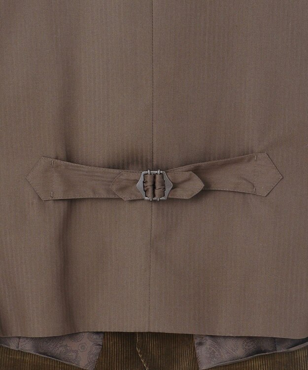 JOSEPH ABBOUD 【遠州産素材/オーガニックコットン】ソフトコーデュロイ ベスト ダークブラウン系