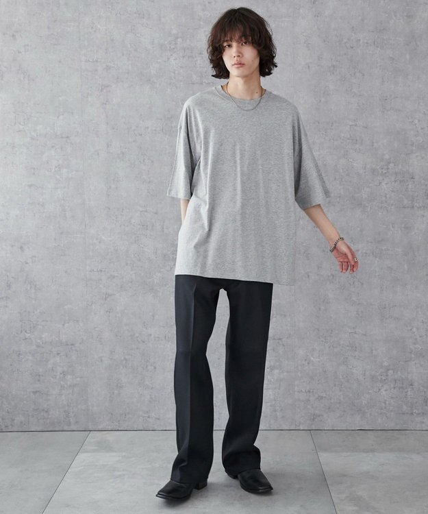 WEGO 【ユニセックス着用ITEM/綿100％/SMLXLサイズ】ビックコットンT 杢グレー