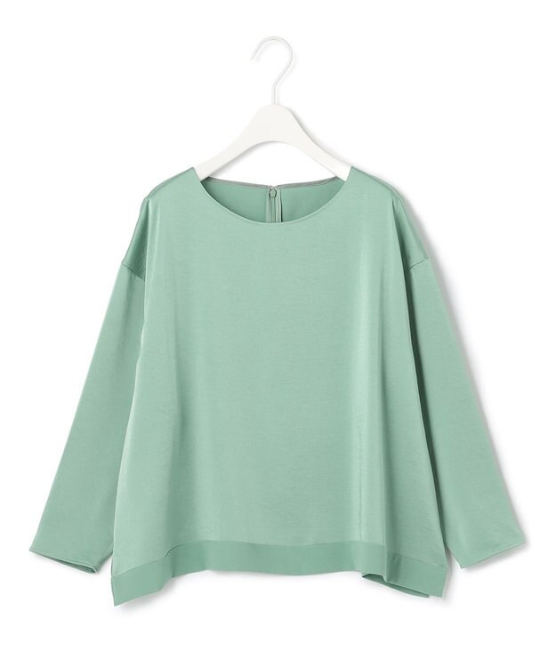 ICB 【WEB限定カラーあり・洗える】Calm プルオーバーブラウス ジェイドグリーン系