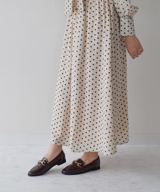 Bridget Birkin 【Bridget Birkin】シンプルビットデザインローファー ブラウンエナメル