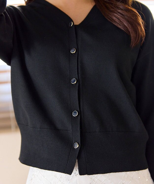 Feroux 【先行予約】美シルエット ニット カーディガン ブラック系