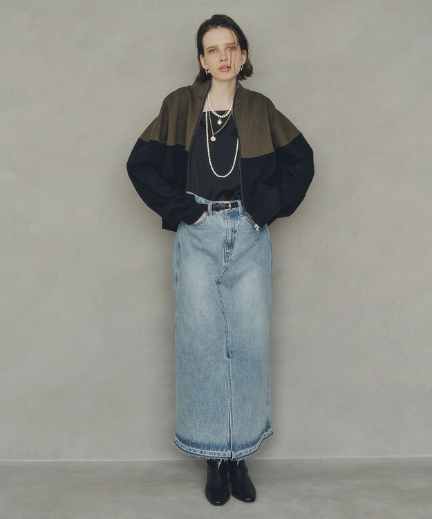 YECCA VECCA ロングデニムスカート Indigo