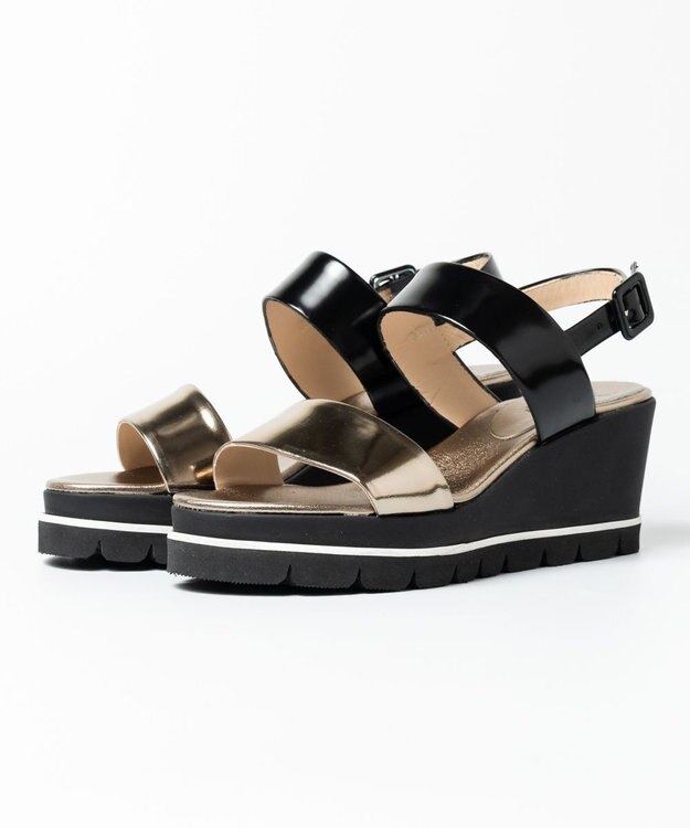 BONTRE 【LucaGrossi/ルカグロッシ】ダブルベルトサンダル ゴールド