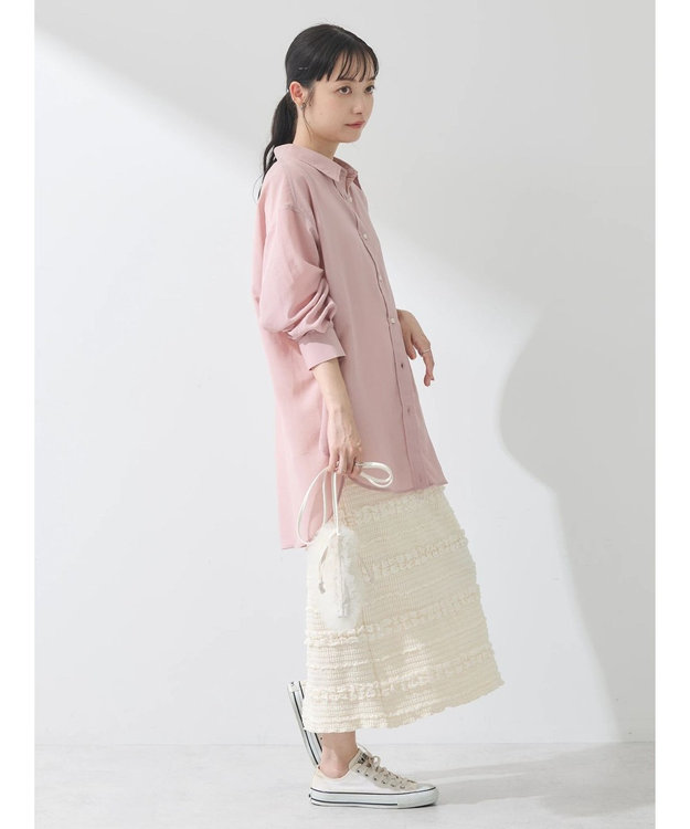 earth music&ecology シアーシャツ Pink