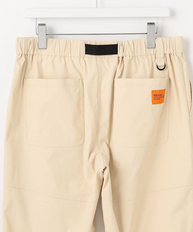 PW CIRCULUS 【撥水加工/ ストレッチ】【MEN】ベルト付 ワイドカーゴパンツ ゴルフ アイボリー系