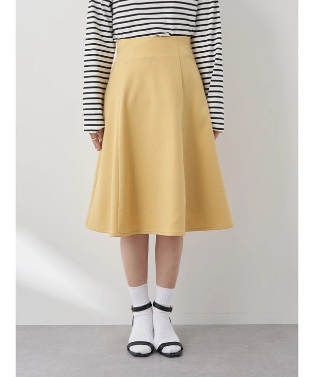 earth music&ecology すきな丈フレアスカート Yellow