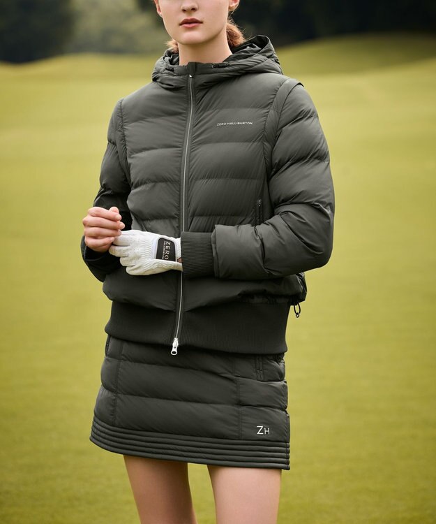 ZERO HALLIBURTON 【袖着脱可能】 2WAY 中綿アウター ZHG-W5A2a 85133 カーキ