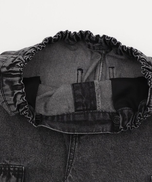 WEGO 【KIDS/150cm/160cm/ウエストゴム】デニムイージーカーゴパンツ（JUNIOR） デニムブラックソノタ