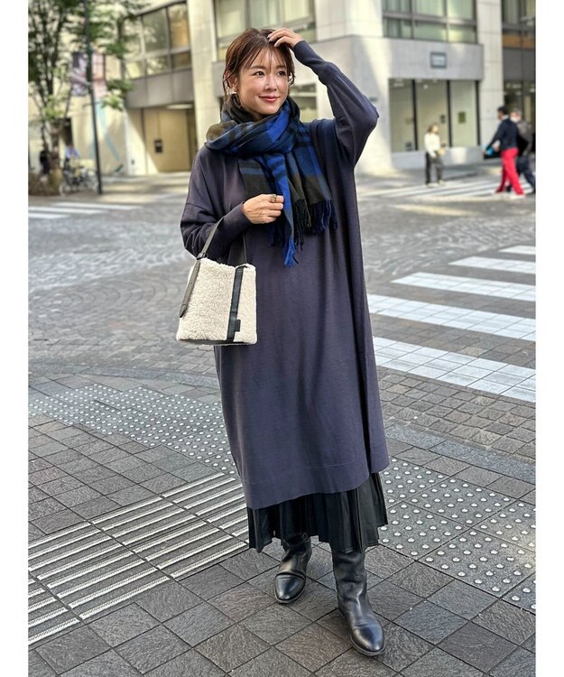 Green Parks オーバーサイズニットワンピース