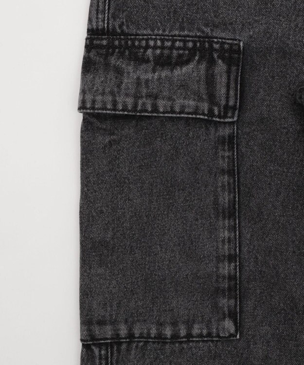 WEGO 【KIDS/150cm/160cm/ウエストゴム】デニムイージーカーゴパンツ（JUNIOR） デニムブラックソノタ