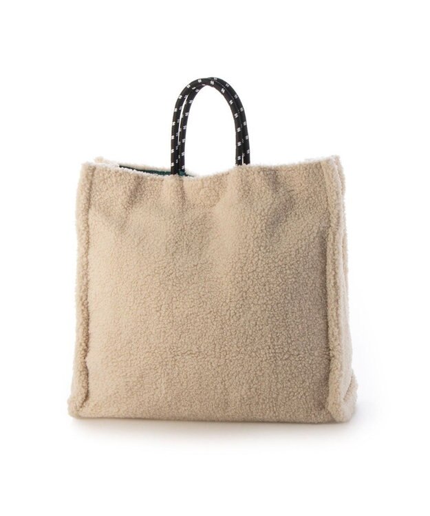 UNBILLION カシュカシュ cachecache / ボア刺繍リバーシブル2wayトート ベージュ