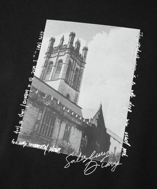 AMERICAN HOLIC ハンドストロークフォト裏毛プルオーバー Black