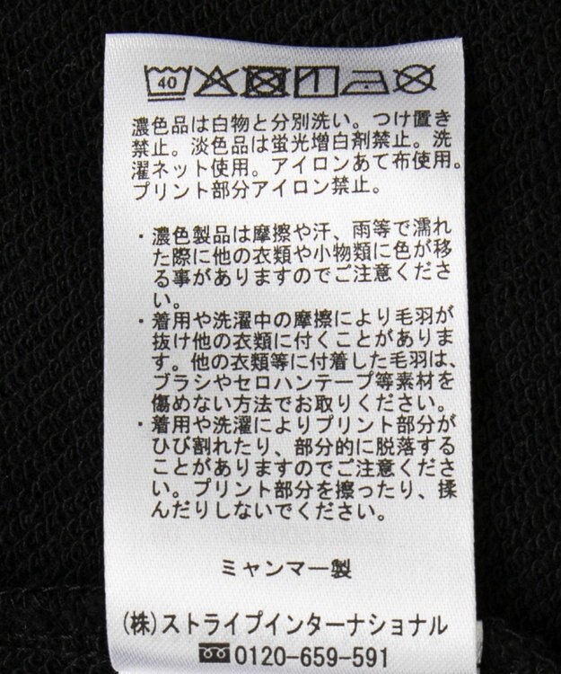 AMERICAN HOLIC ハンドストロークフォト裏毛プルオーバー Black