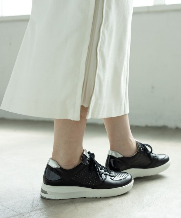 ASICS WALKING ペダラ レディース 2E 3.0cmヒール ブラック系