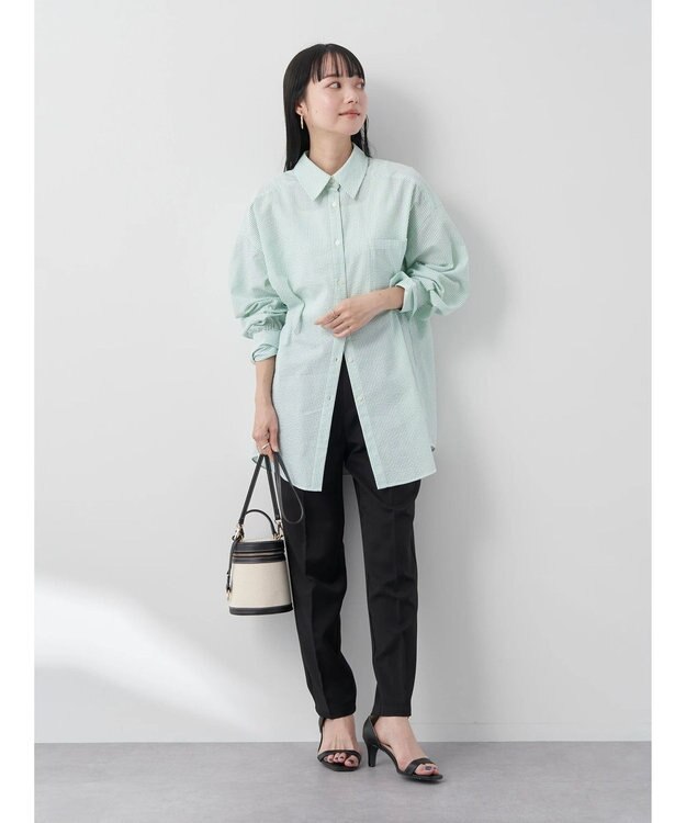 earth music&ecology テーパードパンツ Black