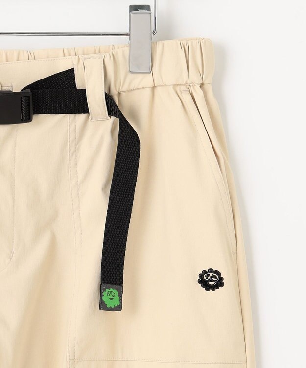 PW CIRCULUS 【撥水加工/ ストレッチ】【MEN】ベルト付 ワイドカーゴパンツ ゴルフ アイボリー系