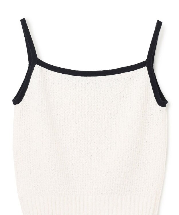 GRACE CONTINENTAL バイカラーニットノースリーブ ホワイト