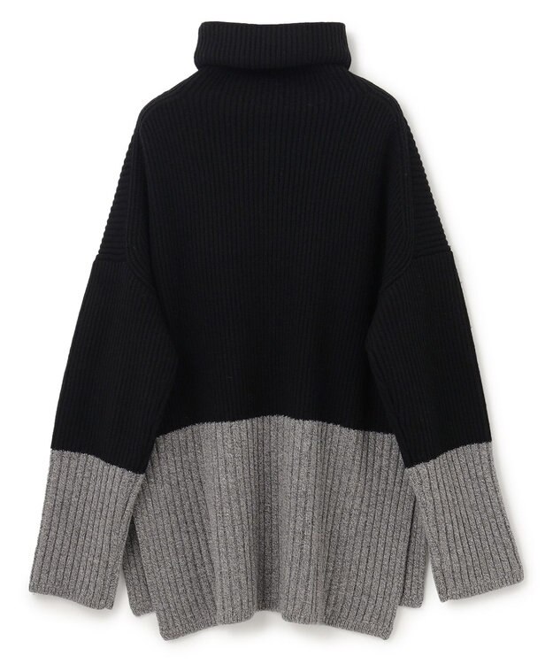 JOSEPH カラーブロック　ハイネックニット Black/grey
