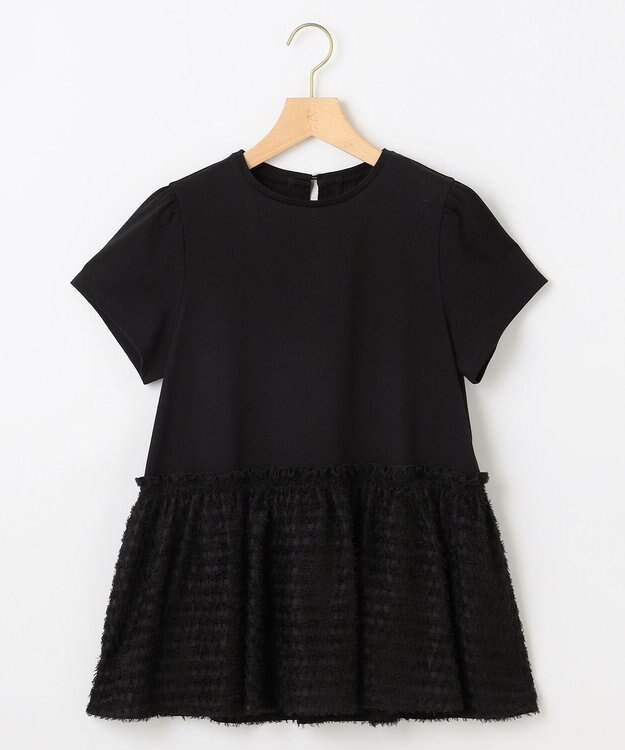 組曲 S 華感フレア カットソー ブラック系