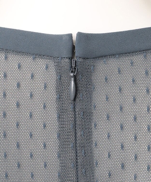 23区 L 【APPLAUDIR】ダブルクロス ドレス ブルーグレー系