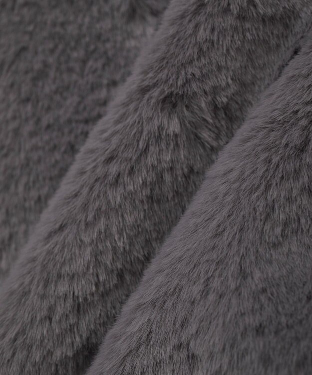 Green Parks スタンドカラーＺＩＰファーベスト Charcoal Gray